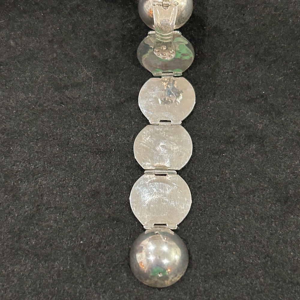 VINTAGE 925 Mexico Ball Photo Locket Pendant - Picture 4 of 4